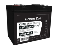 Green Cell Cube AGM VRLA IP54 12V 55Ah - 1364807 - zdjęcie 1